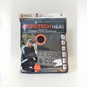 Free Country Men's Microtech‎ Heat Base Layer Pant, H40MB3918-2S-2 Pack